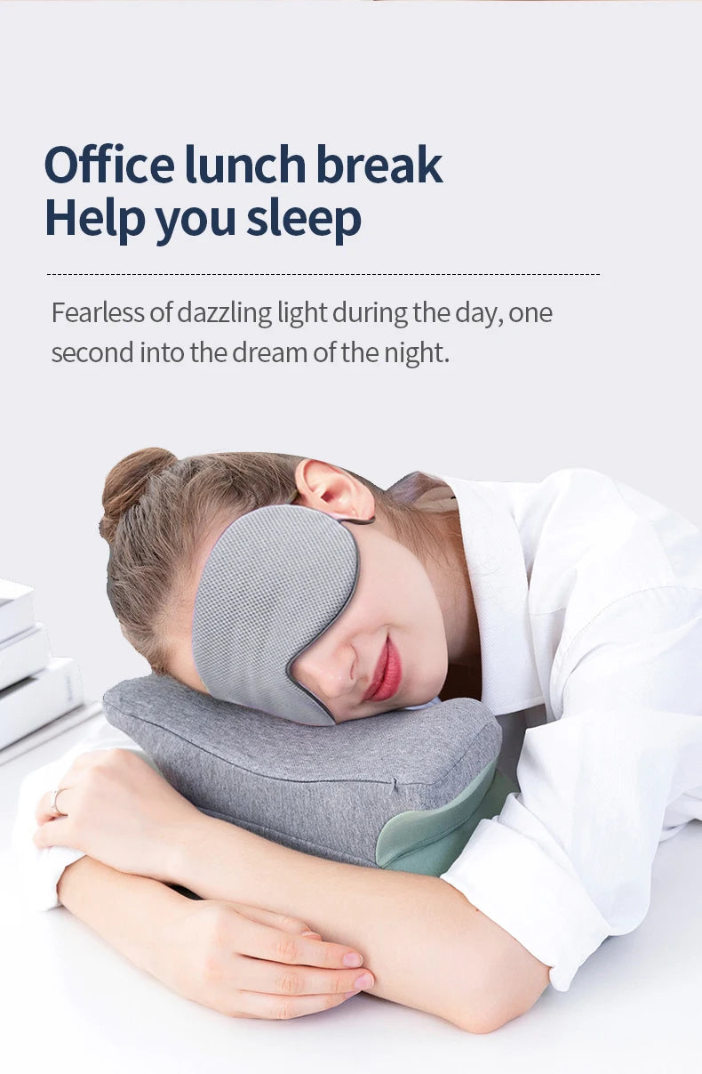 Korean Style Ice Silk Sleeping Eye Mask – Dual Use, Adjustable & Light Blocking