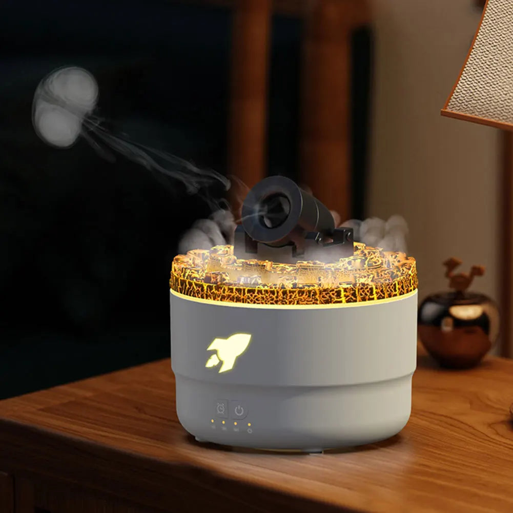 Cannon Blast Aroma Humidifier - Essential Oil Diffuser with Volcanic Light
