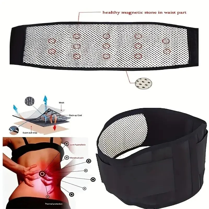 Adjustable Self-Heating Magnetic Therapy Back & Waist Support Belt