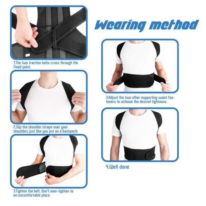 Adjustable Back Posture Corrector | Breathable Support for Kids & Teens