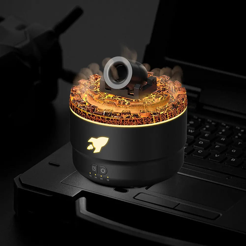 Cannon Blast Aroma Humidifier - Essential Oil Diffuser with Volcanic Light