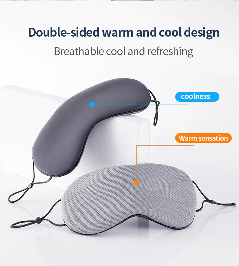 Korean Style Ice Silk Sleeping Eye Mask – Dual Use, Adjustable & Light Blocking