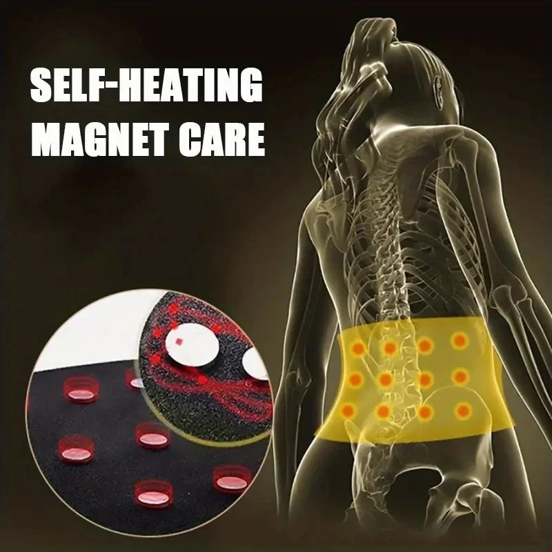 Adjustable Self-Heating Magnetic Therapy Back & Waist Support Belt