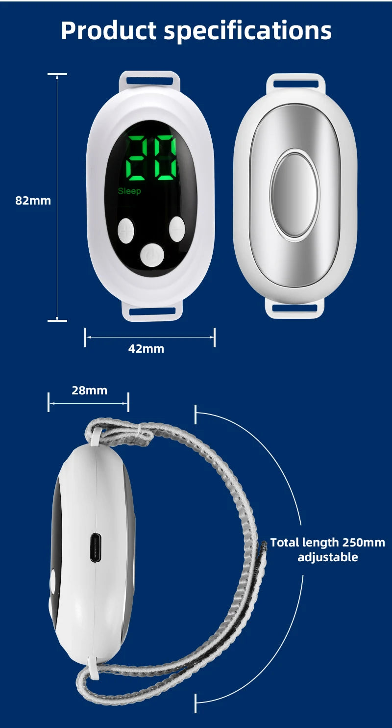 Microcurrent EMS Sleep Aid Device - Stress & Anxiety Relief Palm Massager for Insomnia