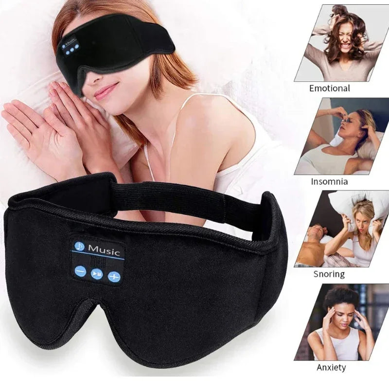 3D Eye Mask with Bluetooth Music & HD Speakers – Sleeping Headphones