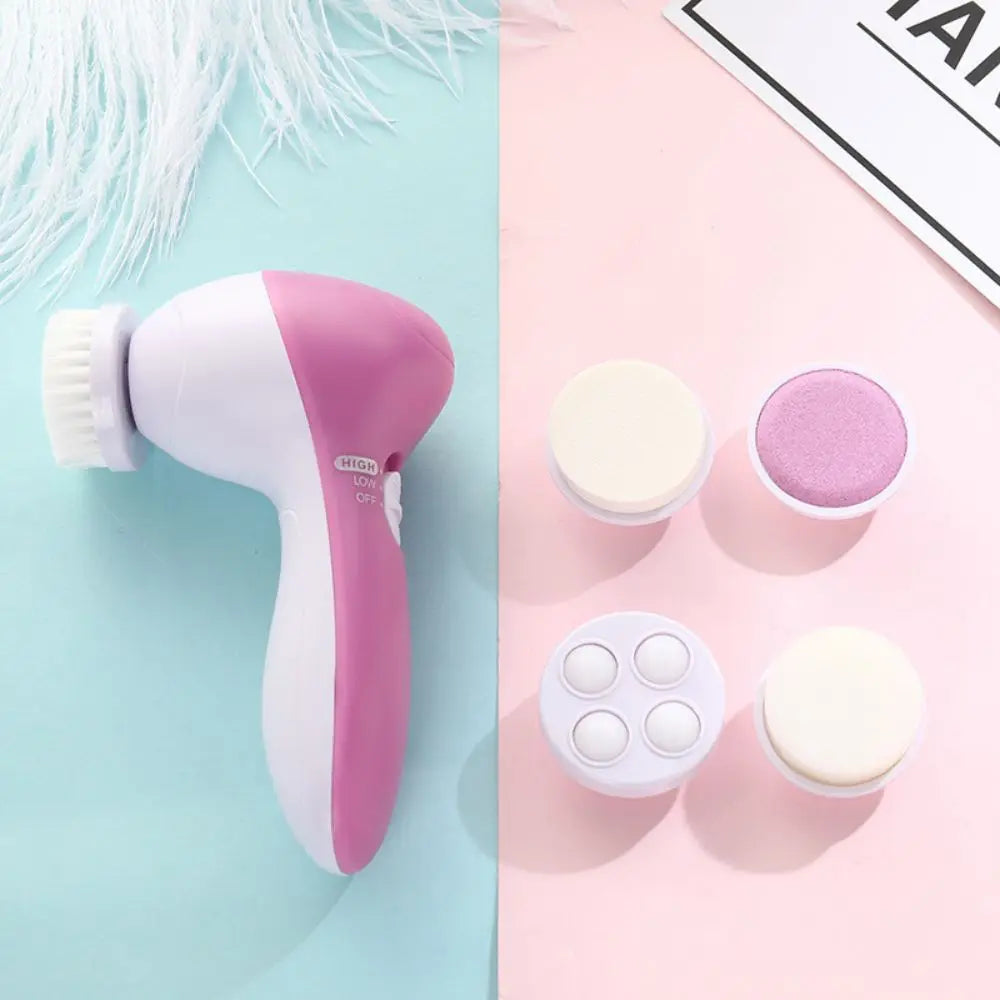 5-in-1 Facial Cleanser & Pore Massager - Portable Electric Beauty Tool