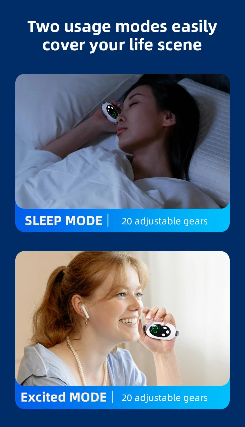 Microcurrent EMS Sleep Aid Device - Stress & Anxiety Relief Palm Massager for Insomnia