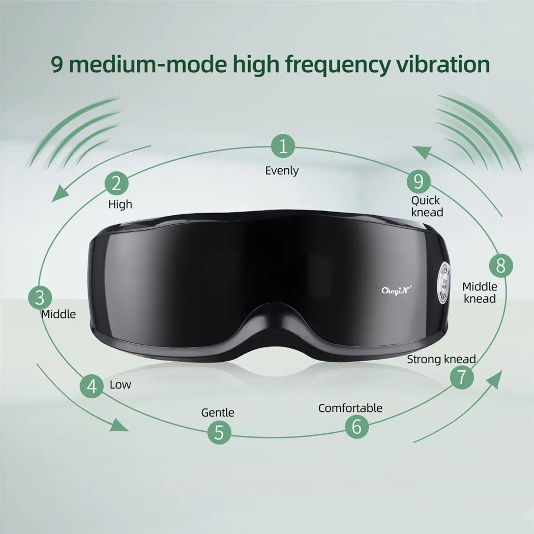Smart Eye Massager with Magnetic Therapy - 9 Modes for Eye Fatigue Relief & Puffiness Reduction