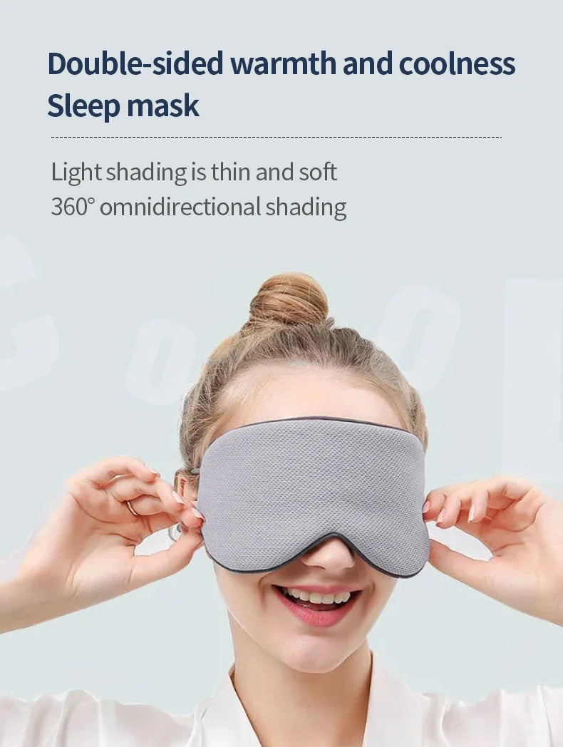 Korean Style Ice Silk Sleeping Eye Mask – Dual Use, Adjustable & Light Blocking