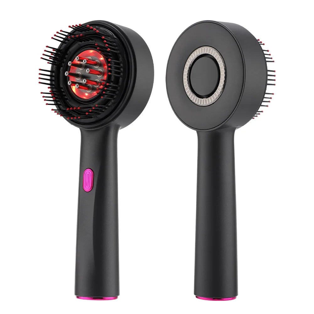 3-Mode Electric Massage Comb with Red Light for Hair Follicles & Essence Oil Applicator