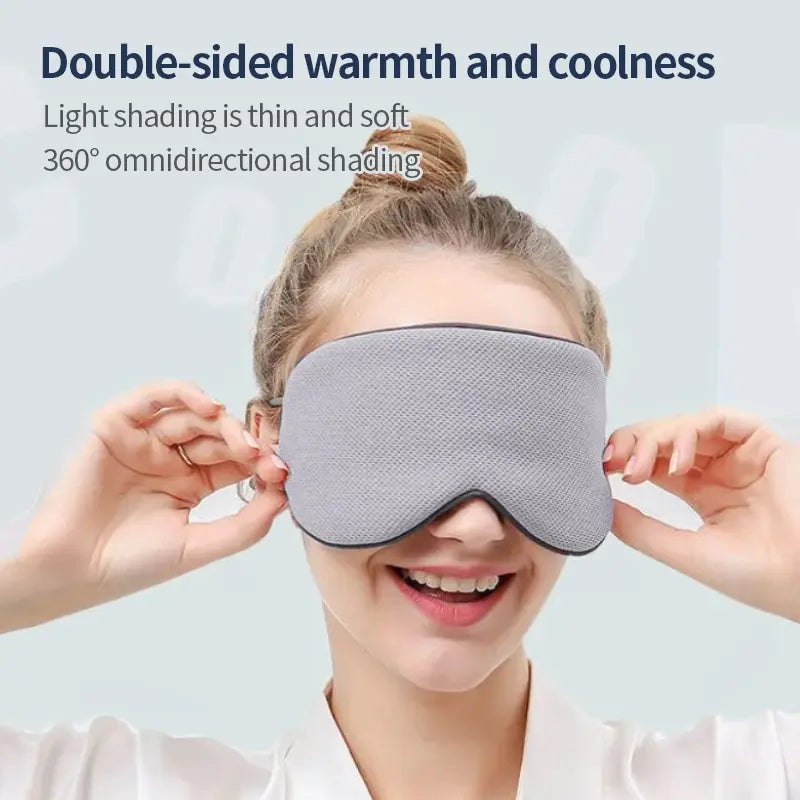 Korean Style Ice Silk Sleeping Eye Mask – Dual Use, Adjustable & Light Blocking