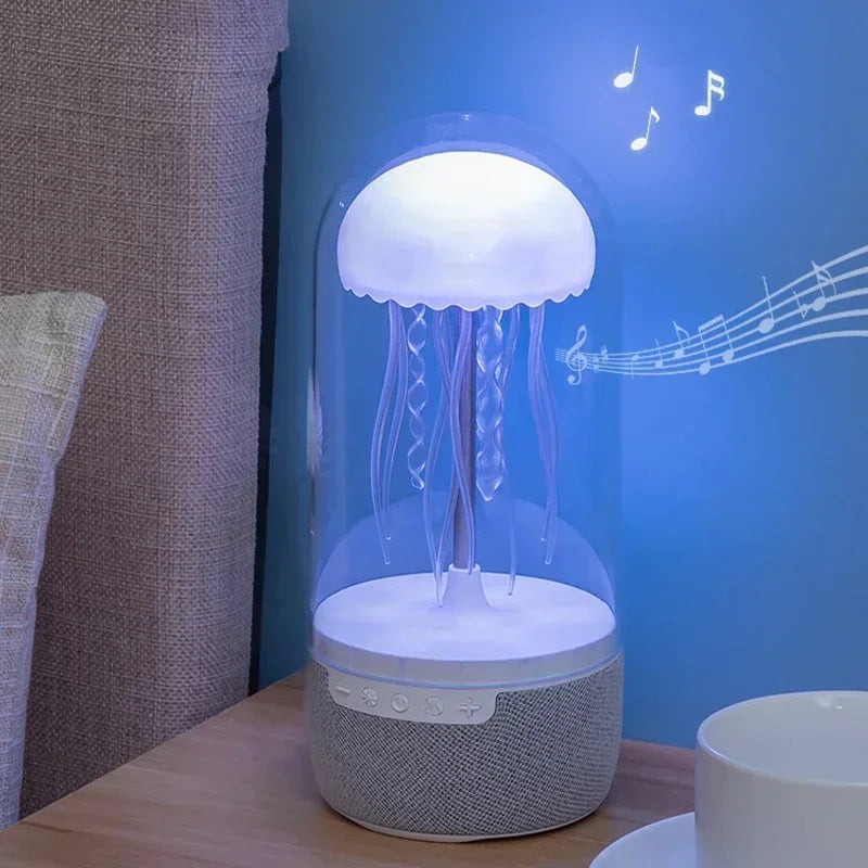 Colorful Jellyfish Lamp Bluetooth Speaker - HiFi Stereo with Lights, 1800mAh