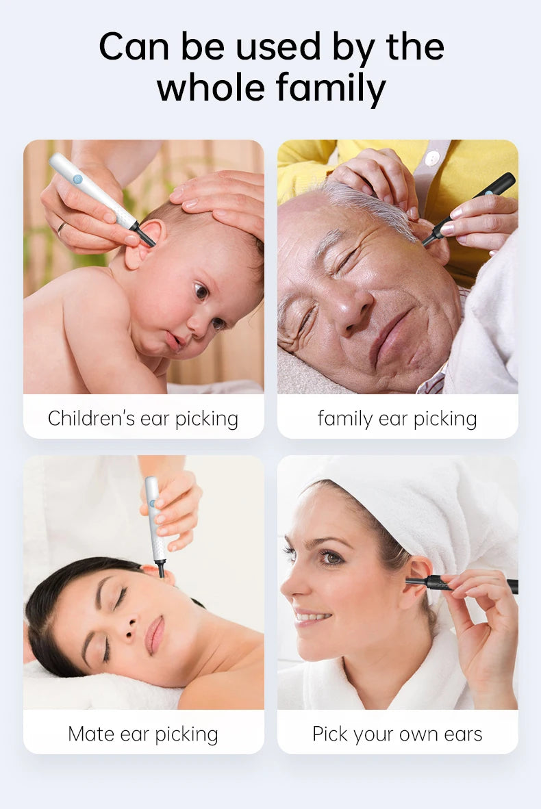 WIFI Ear Cleaner Otoscope Camera - 6 LED, 500W HD Video Ear Wax Removal Tool