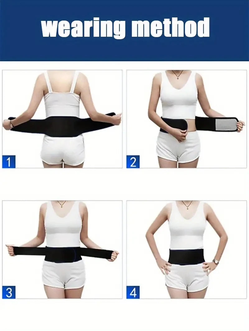 Adjustable Self-Heating Magnetic Therapy Back & Waist Support Belt