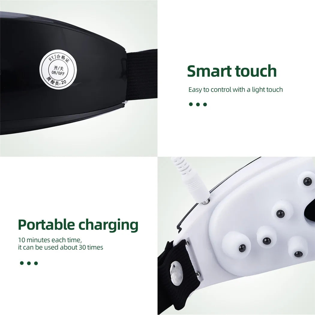 Smart Eye Massager with Magnetic Therapy - 9 Modes for Eye Fatigue Relief & Puffiness Reduction