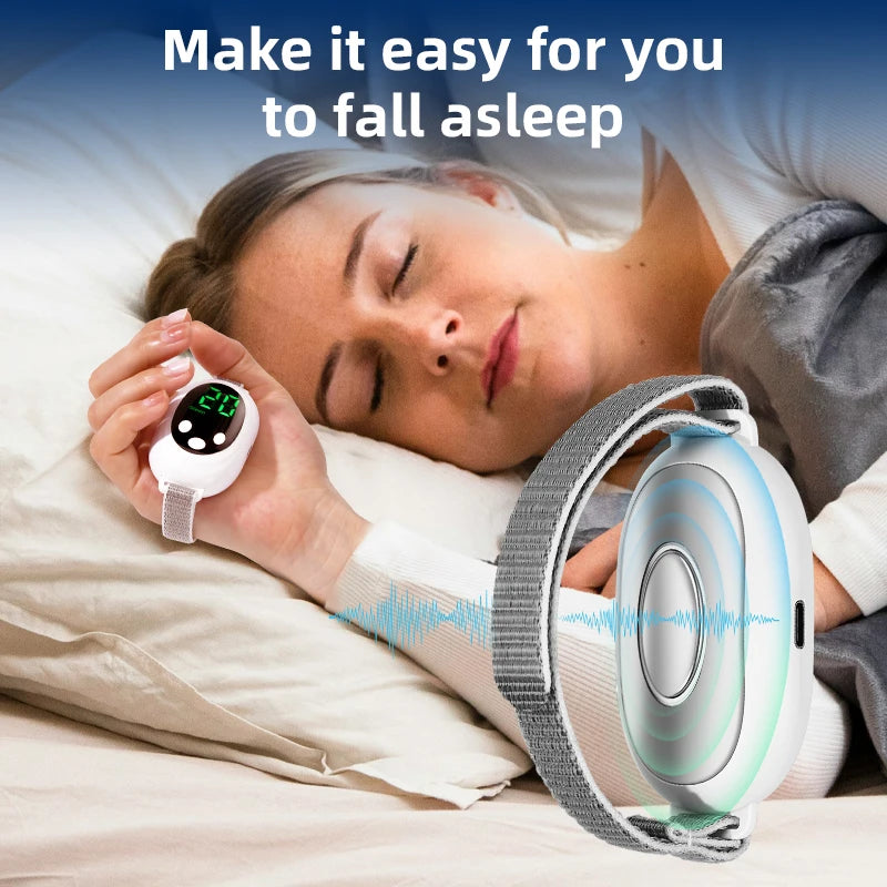 Microcurrent EMS Sleep Aid Device - Stress & Anxiety Relief Palm Massager for Insomnia
