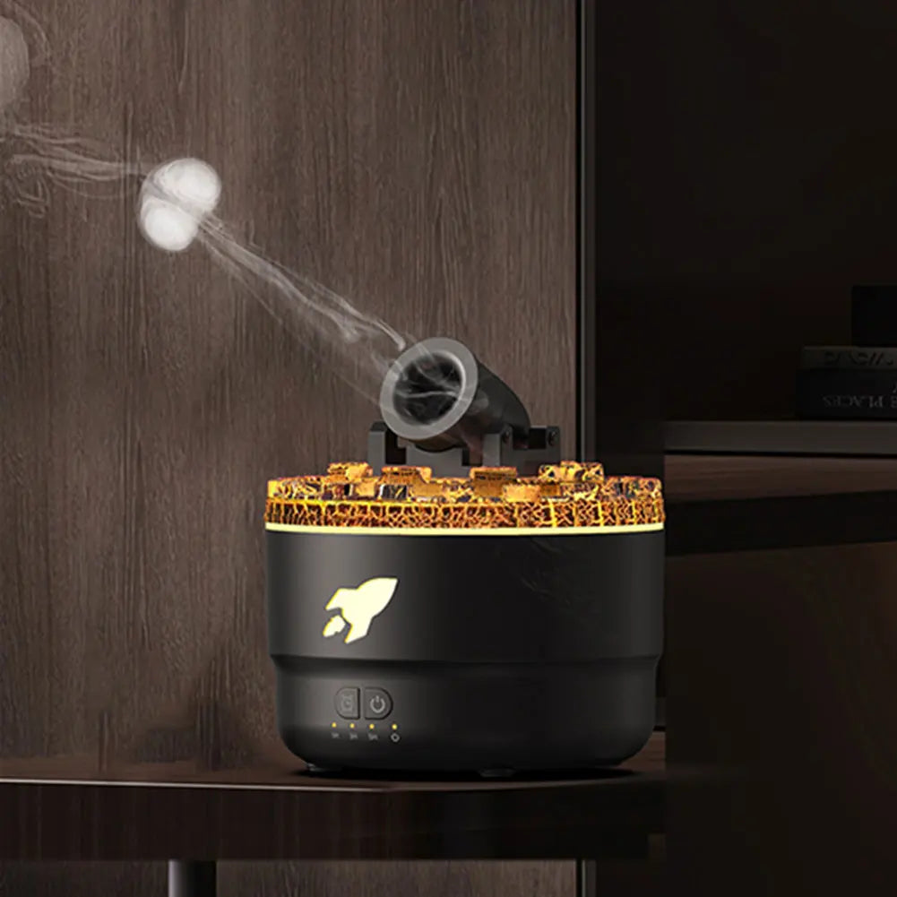 Cannon Blast Aroma Humidifier - Essential Oil Diffuser with Volcanic Light