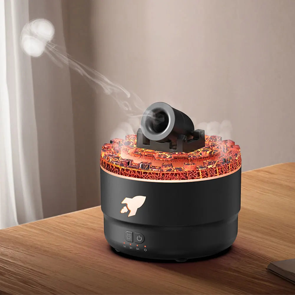 Cannon Blast Aroma Humidifier - Essential Oil Diffuser with Volcanic Light