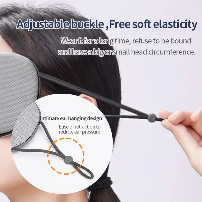 Korean Style Ice Silk Sleeping Eye Mask – Dual Use, Adjustable & Light Blocking