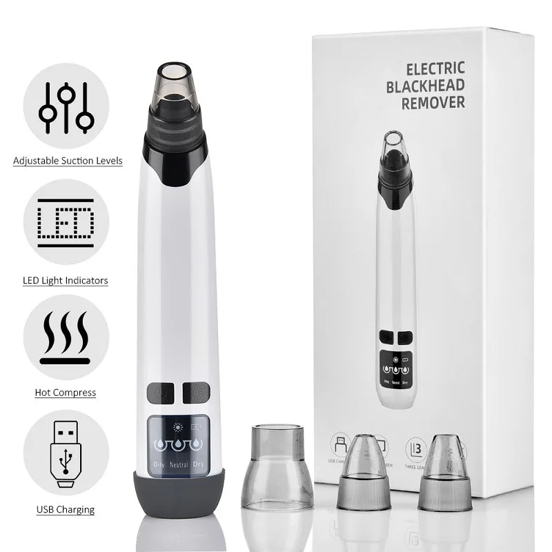 Blackhead Remover & Pore Vacuum Suction Tool - Acne & Facial Dermabrasion