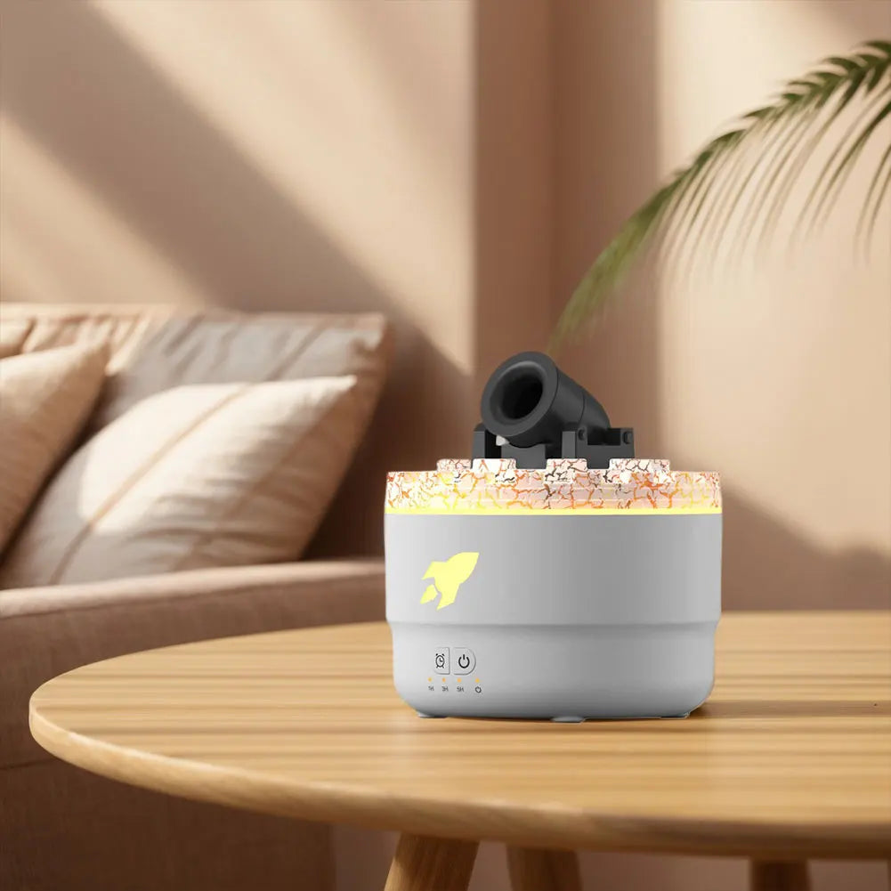Cannon Blast Aroma Humidifier - Essential Oil Diffuser with Volcanic Light