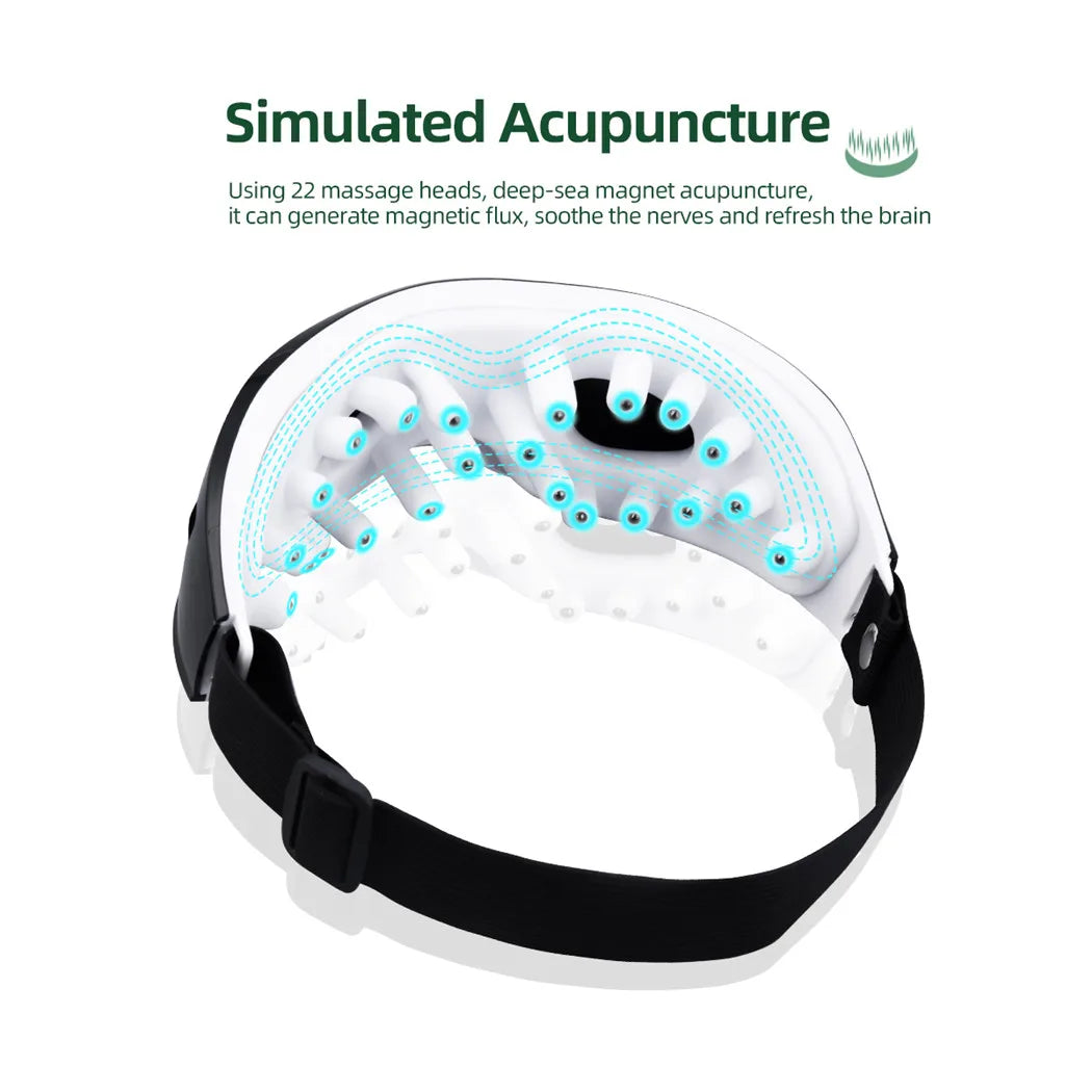 Smart Eye Massager with Magnetic Therapy - 9 Modes for Eye Fatigue Relief & Puffiness Reduction