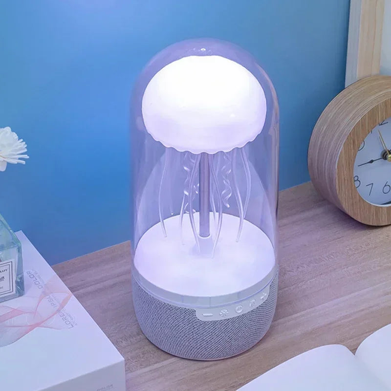 Colorful Jellyfish Lamp Bluetooth Speaker - HiFi Stereo with Lights, 1800mAh