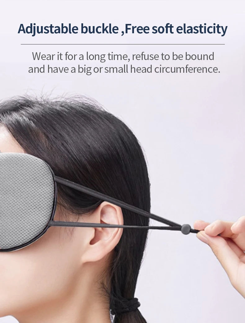 Korean Style Ice Silk Sleeping Eye Mask – Dual Use, Adjustable & Light Blocking