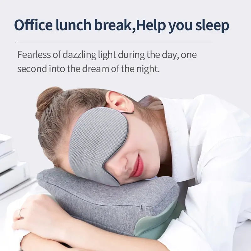 Korean Style Ice Silk Sleeping Eye Mask – Dual Use, Adjustable & Light Blocking