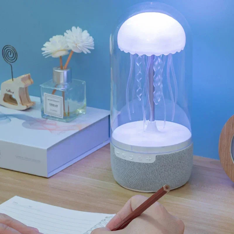 Colorful Jellyfish Lamp Bluetooth Speaker - HiFi Stereo with Lights, 1800mAh