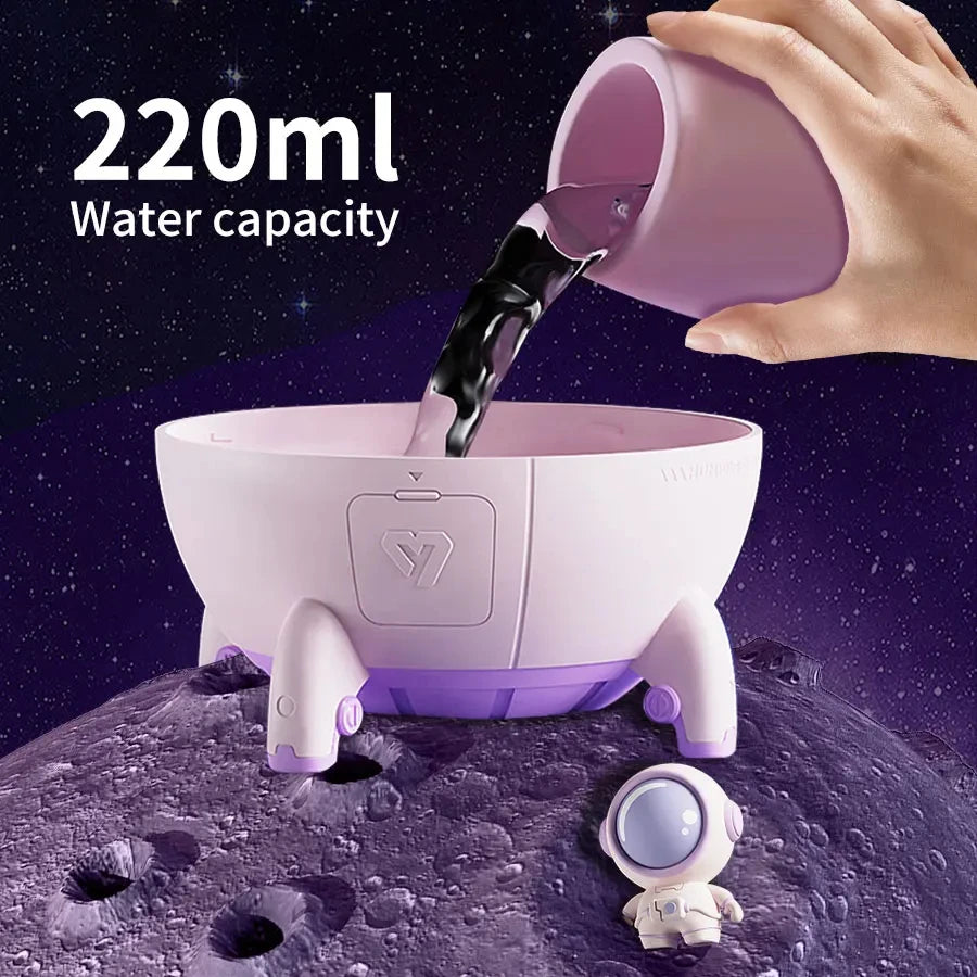 220mL Space Capsule USB Humidifier - Rechargeable Aromatherapy Diffuser with 7-Color Light