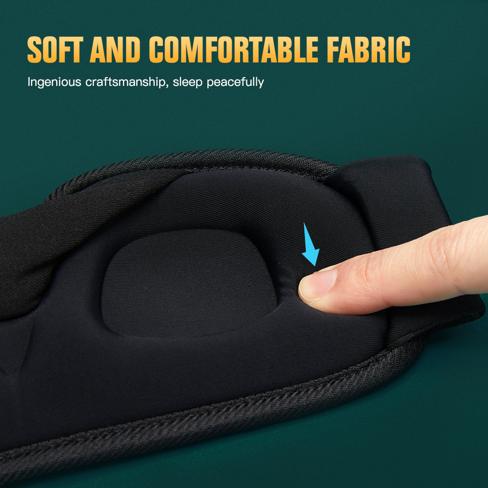 3D Sleep Mask - Light Blocking, Soft Eye Mask for Travel & Nighttime