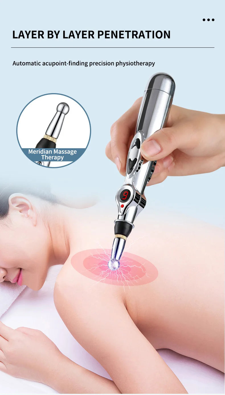 Electronic Acupuncture Meridian Massage Pen - Energy Point Therapy Tool for Pain Relief