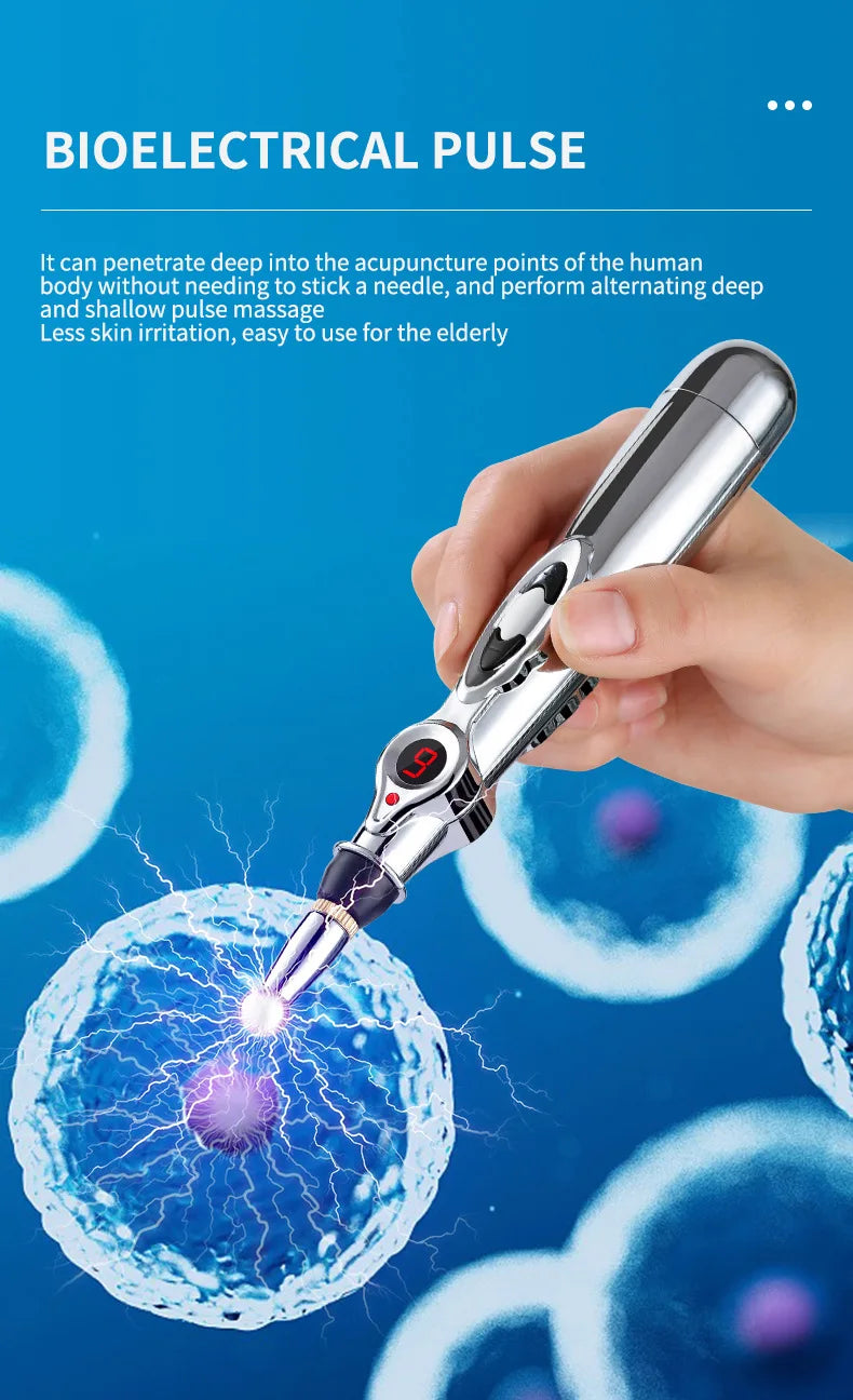 Electronic Acupuncture Meridian Massage Pen - Energy Point Therapy Tool for Pain Relief