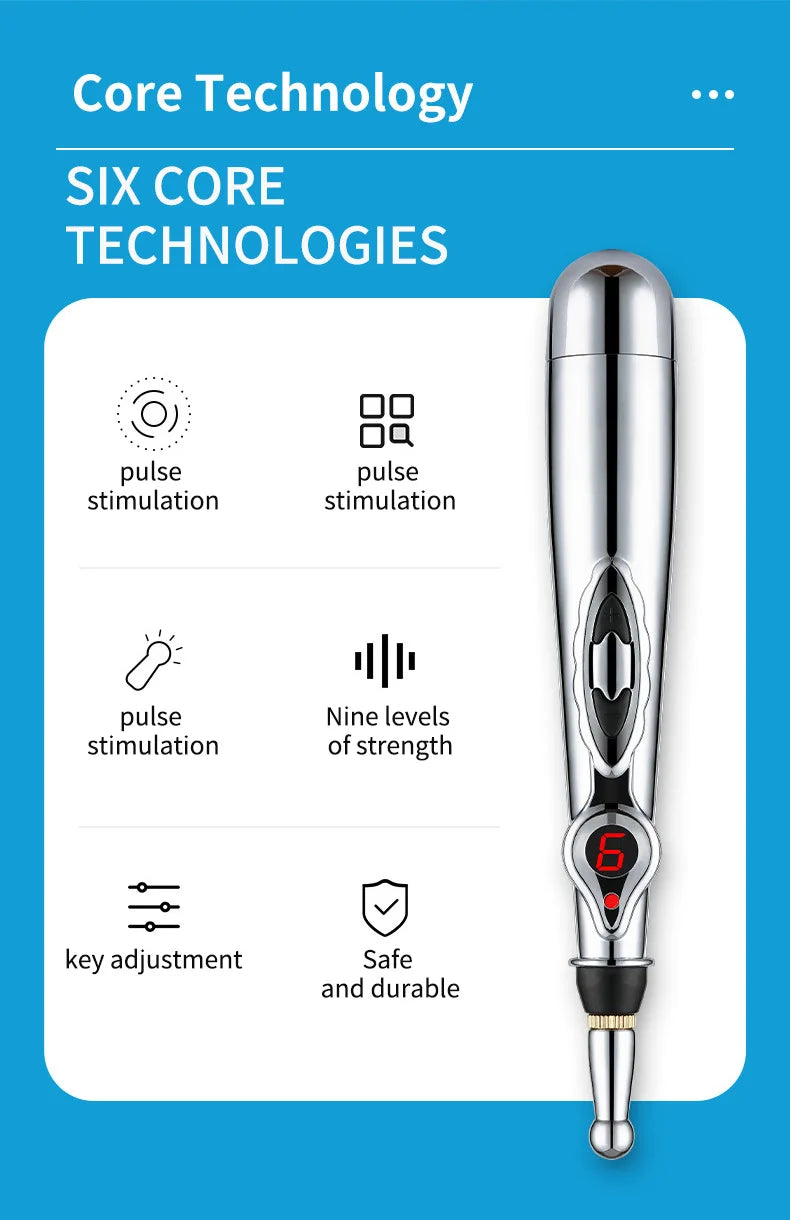 Electronic Acupuncture Meridian Massage Pen - Energy Point Therapy Tool for Pain Relief