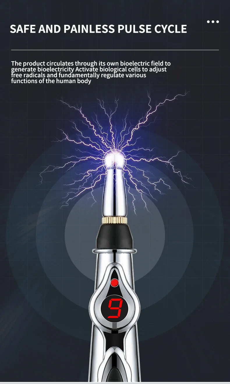 Electronic Acupuncture Meridian Massage Pen - Energy Point Therapy Tool for Pain Relief