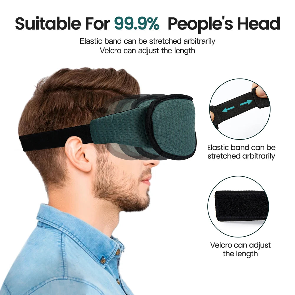3D Sleep Mask - Light Blocking, Soft Eye Mask for Travel & Nighttime